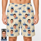 Men's Skipper Scooters Custom Face Beach Shorts