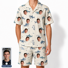 Men's Pocket Sharks Custom Face Shirt & Shorts Set