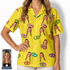 Women's Entwined Escapade Custom Face Hawaiian Shirt
