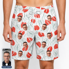 Men's Heartleaf Heat Custom Face Beach Shorts
