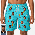 Men's Barbed Banter Custom Face Beach Shorts