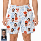 Men's Grill Rights Custom Face Beach Shorts