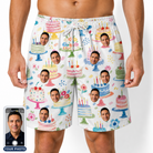 Men's Longevity Layers Custom Face Beach Shorts