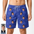Men's Blueberry Boogie Custom Face Beach Shorts