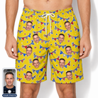 Men's Banner Bash Custom Face Beach Shorts