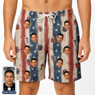 Men's Wrapped Wonders Custom Face Beach Shorts