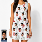 Women's Yule Pouches Custom Face Tank Dress
