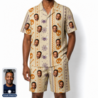 Men's Webbed Bones Custom Face Shirt & Shorts Set