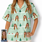 Women's Evergreen Extravaganza Custom Face Hawaiian Shirt