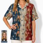 Women's Crystal Cascade Custom Face Hawaiian Shirt