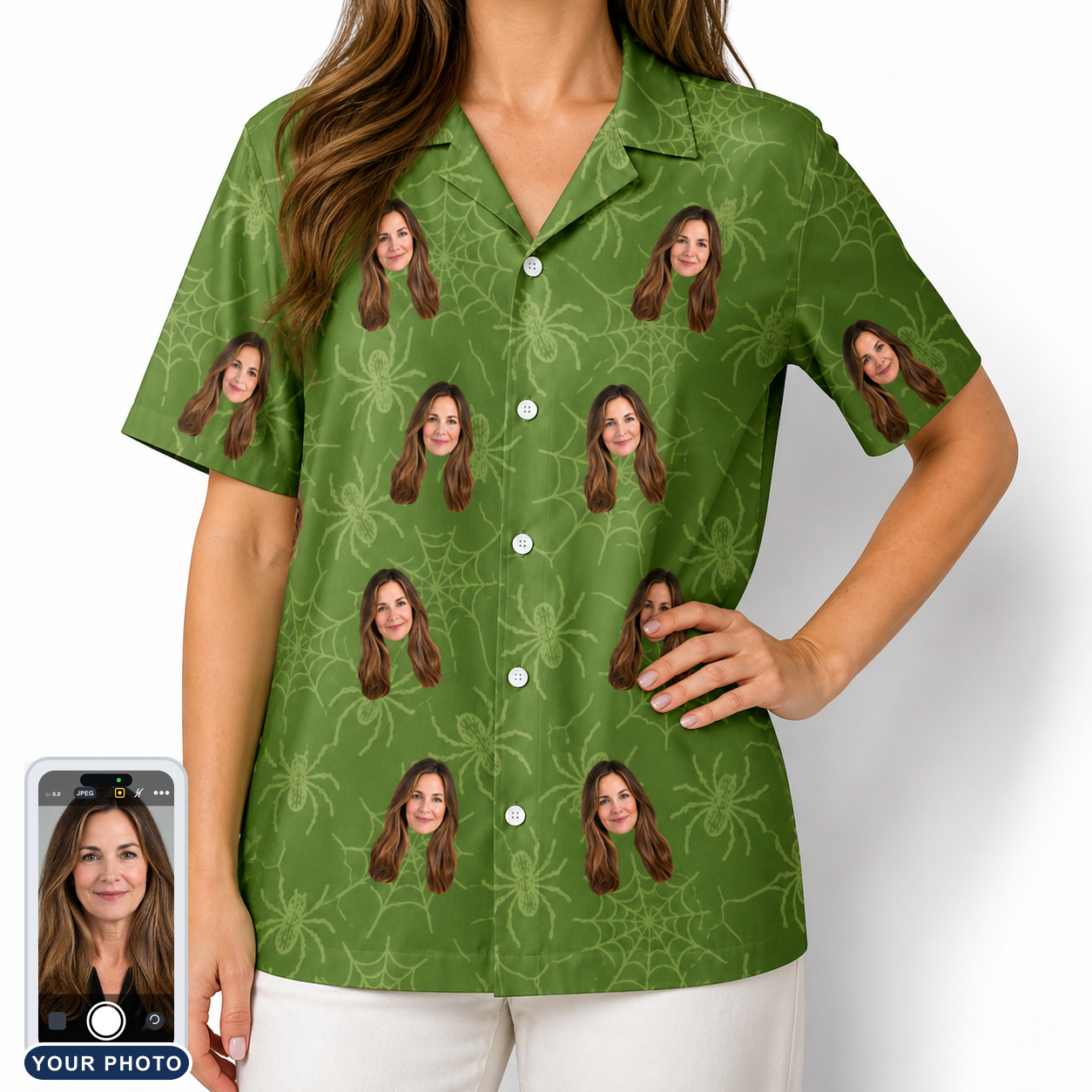Women's Chitin Chicanery Custom Face Hawaiian Shirt