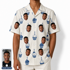 Men's Cupcake Countdown Custom Face Hawaiian Shirt