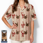 Women's Jolly Jingle Custom Cat Face Hawaiian Shirt
