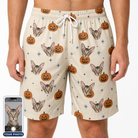 Men's Lantern Laughs Custom Cat Face Beach Shorts