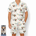 Men's Twinkle Tangled Custom Dog Face Shirt & Shorts Set