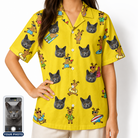 Women's Antler Antics Custom Cat Face Hawaiian Shirt