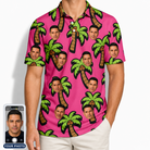 Men's Sunset Plumeria Custom Face Polo Shirt