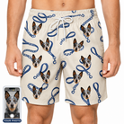 Men's Leash Lineup Custom Dog Face Beach Shorts