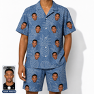 Men's Golden Gush Custom Face Shirt & Shorts Set