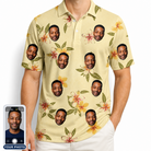 Men's Frangipani Frolic Custom Face Polo Shirt