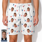 Men's Ruby Ruffles Custom Face Beach Shorts