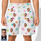 Men's Sticky Situation Custom Face Beach Shorts