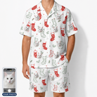 Men's Yule Pouches Custom Cat Face Shirt & Shorts Set