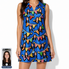 Women's Tipsy Tassels Custom Face V-Neck Dress