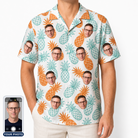 Men's Spiky Staycation Custom Face Hawaiian Shirt
