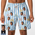 Men's Spinner Spritz Custom Face Beach Shorts