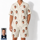 Men's Brilliant Bachelorette Custom Face Shirt & Shorts Set
