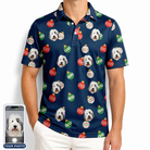 Men's December Dangles Custom Dog Face Polo Shirt