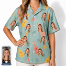 Women's Hula Harmonics Custom Face Hawaiian Shirt