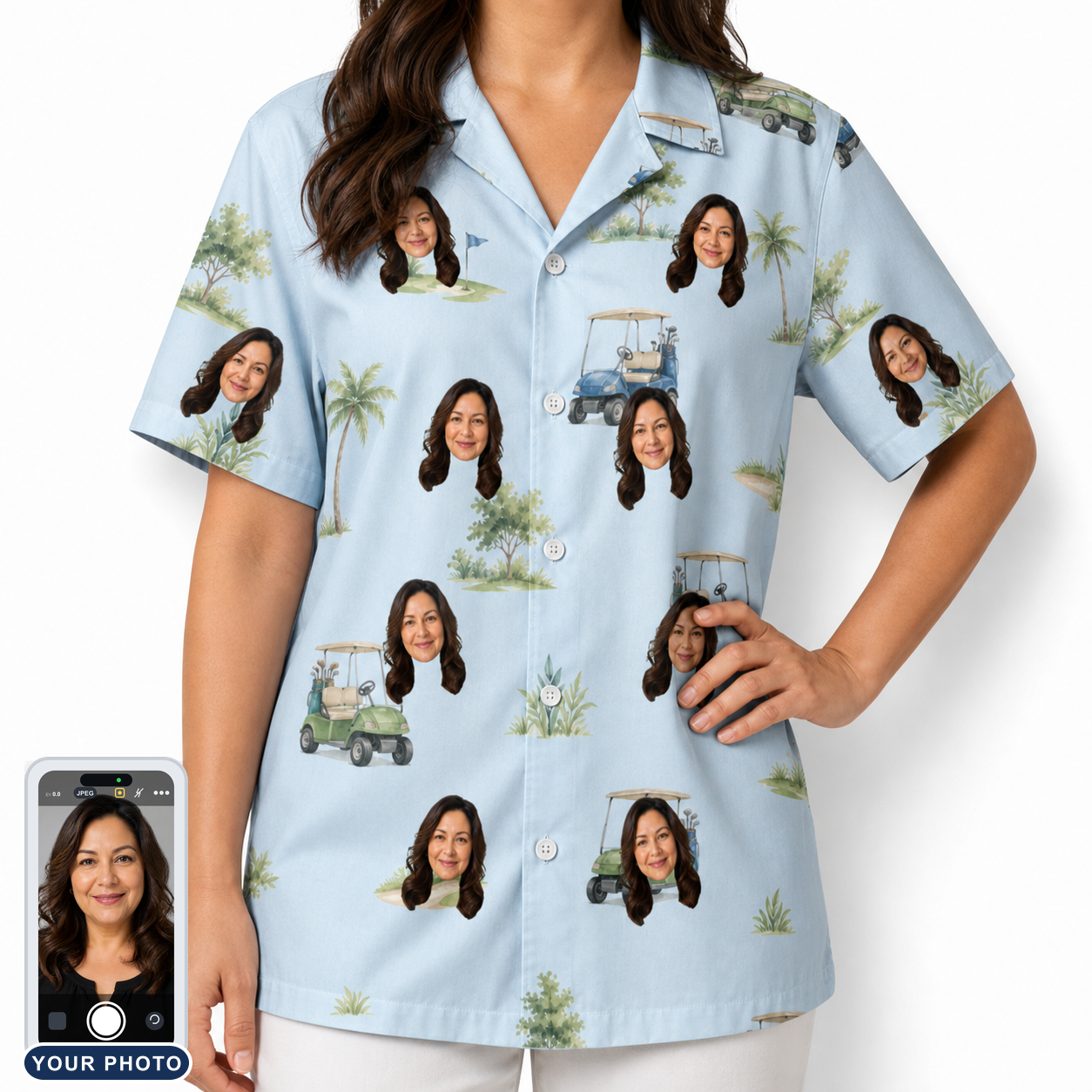 Women's Driver Drifters Custom Face Hawaiian Shirt