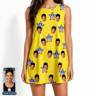Women's Liberty Stripe Custom Face Tank Dress