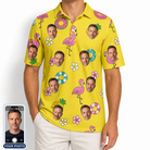Men's Aqua Aviary Custom Face Polo Shirt