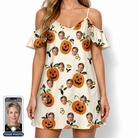 Women's Carved Chuckles Custom Face Off-Shoulder Dress