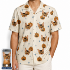 Men's Lantern Laughs Custom Cat Face Hawaiian Shirt