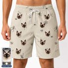 Men's Arachnid Antics Custom Cat Face Beach Shorts