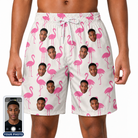 Men's Bubblegum Ballerinas Custom Face Beach Shorts