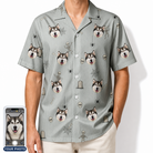 Men's Tombstone Tango Custom Dog Face Hawaiian Shirt