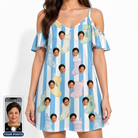 Women's Mantel Munchkins Custom Face Off-Shoulder Dress