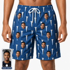 Men's Peg Pursuit Custom Face Beach Shorts