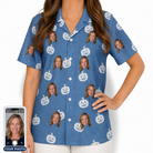 Women's Autumn Orbs Custom Face Hawaiian Shirt