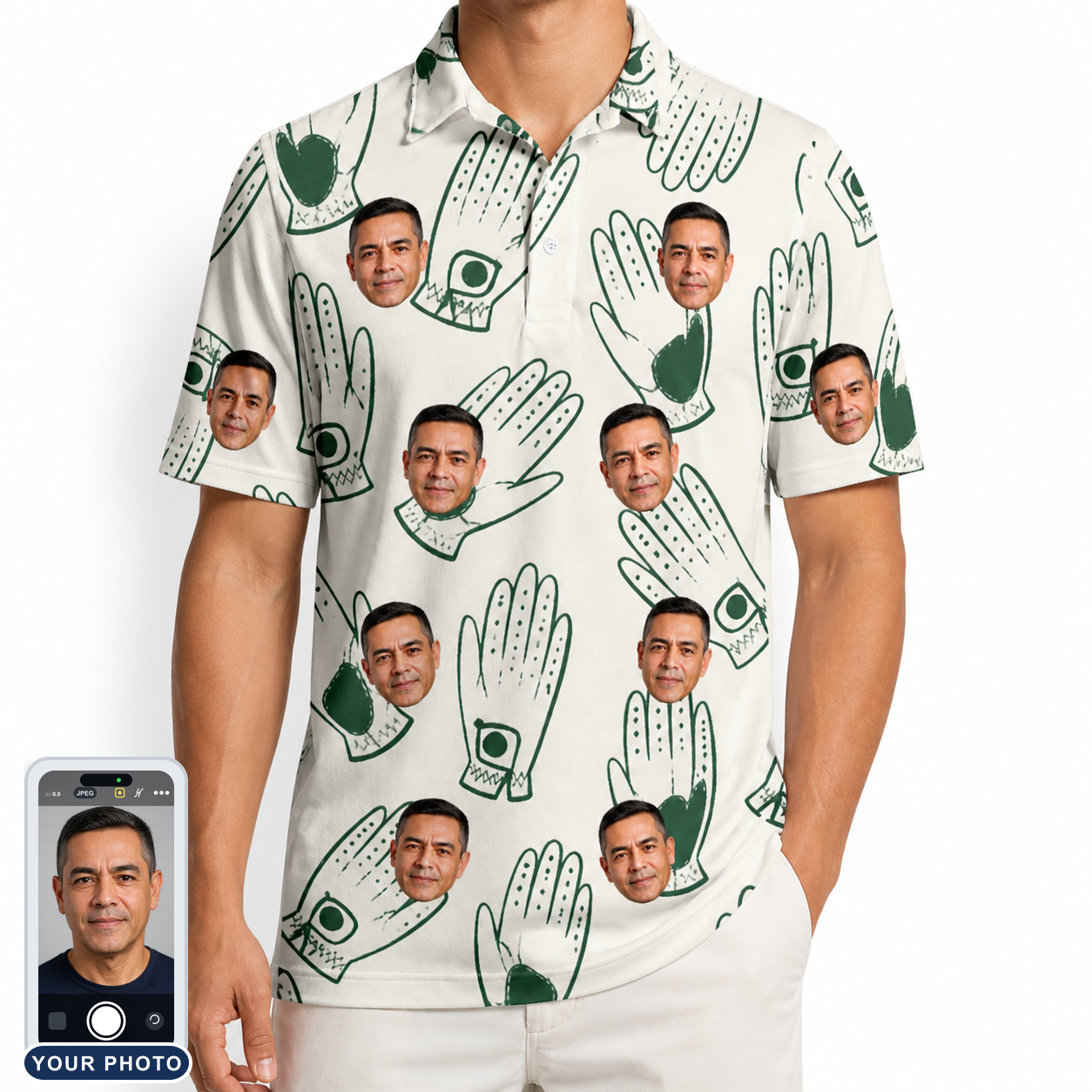 Men's Glove Affair Custom Face Polo Shirt