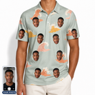 Men's Surf Symphony Custom Face Polo Shirt