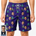 Men's Mirth Markers Custom Face Beach Shorts