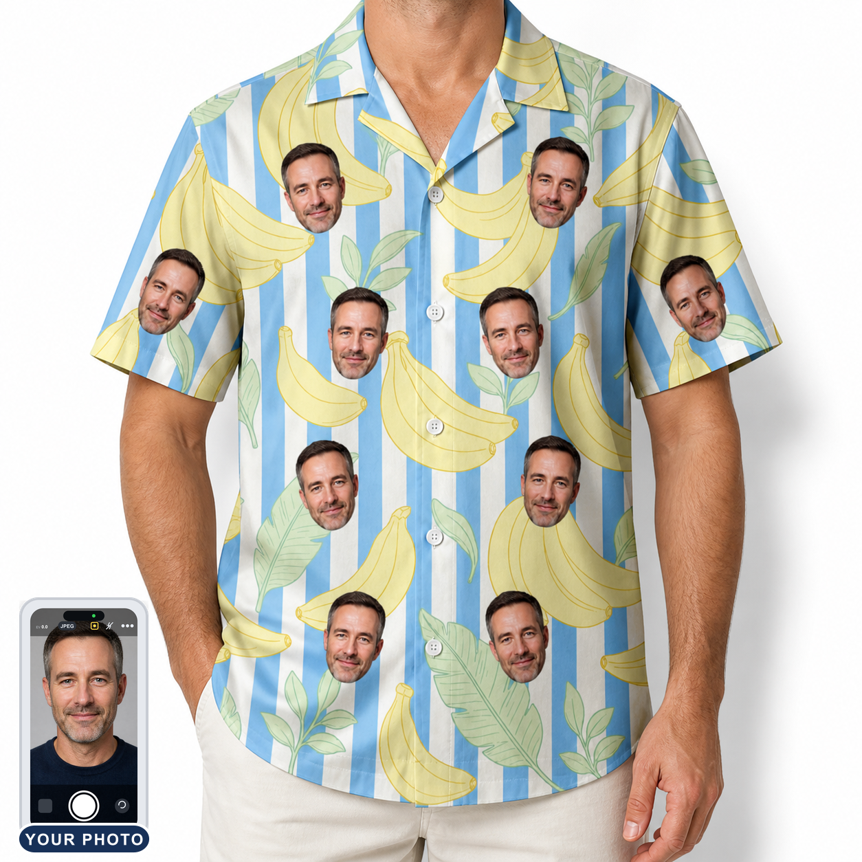 Men's Peel Appeal Custom Face Hawaiian Shirt