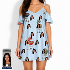 Women's Pitmaster Swagger Custom Face Off-Shoulder Dress