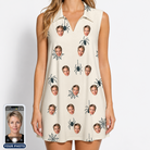 Women's Tarantula Tango Custom Face V-Neck Dress